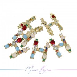 Letters in Brass with Mixed Stones H