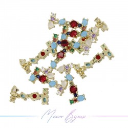 Letterine in Ottone Pietre Miste I