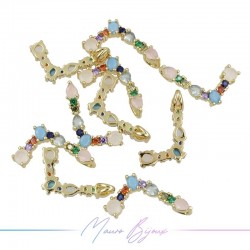 Letterine in Ottone Pietre Miste L