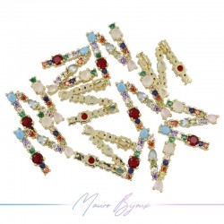 Letters in Brass with Mixed Stones N