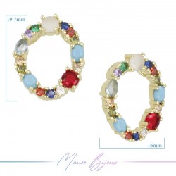 Letterine in Ottone Pietre Miste O