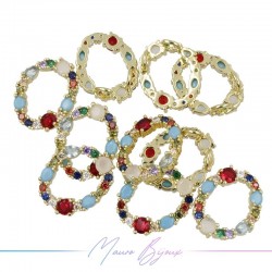 Letterine in Ottone Pietre Miste O