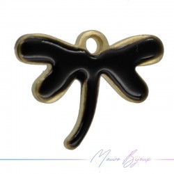 Ciondolo in Ottone Smaltato Libellula 11.7x8.7mm