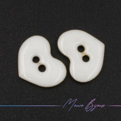 Passanti in Ottone Smaltato Cuore 12x10mm