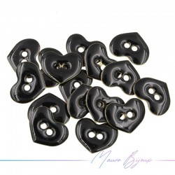 Passanti in Ottone Smaltato Cuore 12x10mm