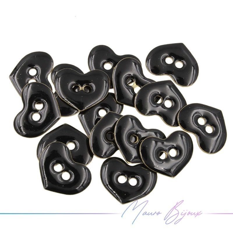 Passanti in Ottone Smaltato Cuore 12x10mm