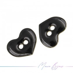 Passanti in Ottone Smaltato Cuore 12x10mm