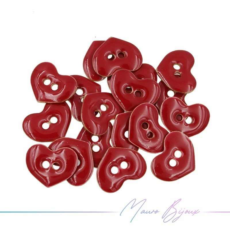 Passanti in Ottone Smaltato Cuore 12x10mm