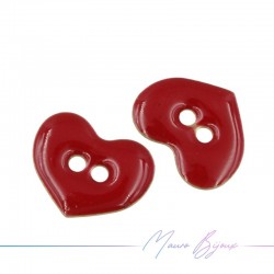 Passanti in Ottone Smaltato Cuore 12x10mm