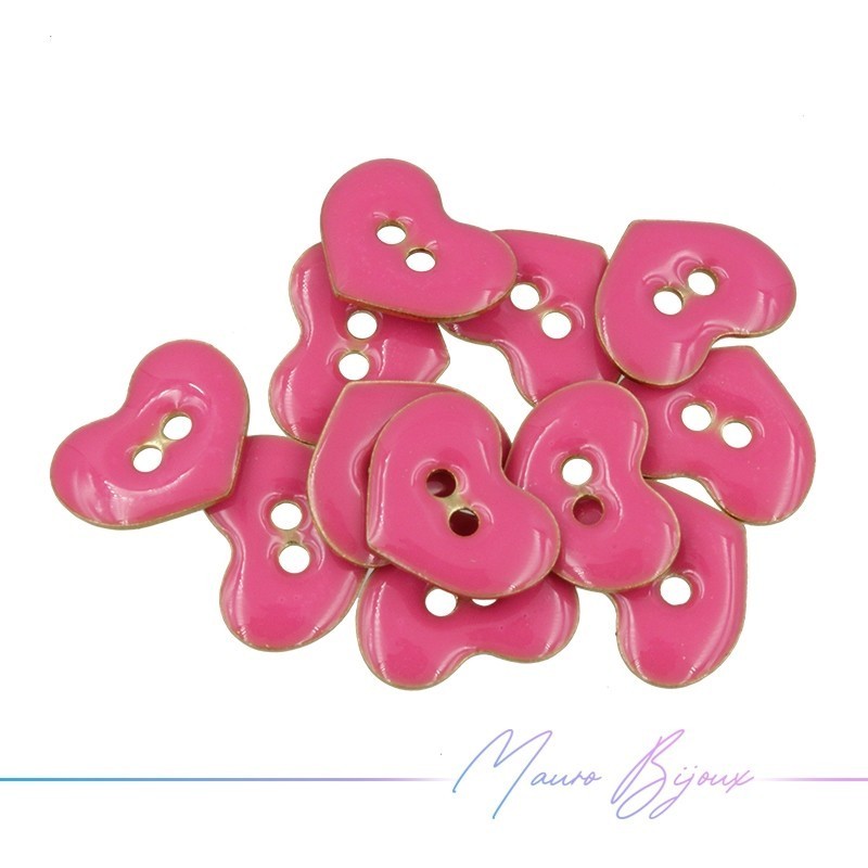 Passanti in Ottone Smaltato Cuore 12x10mm