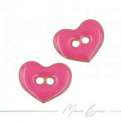 Passanti in Ottone Smaltato Cuore 12x10mm