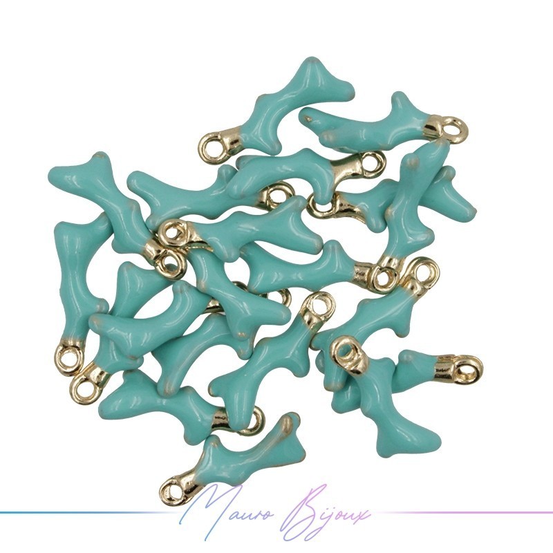 Ciondoli in Ottone Smaltato Ramo 5x14mm