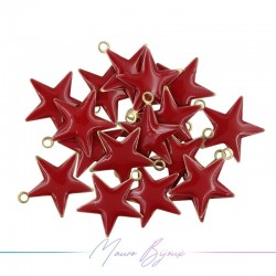 Ciondoli in Ottone Smaltato Stella 17x18.5mm