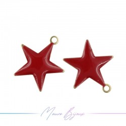 Ciondoli in Ottone Smaltato Stella 17x18.5mm