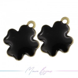 Ciondoli in Ottone Smaltato Quadrifogli 12x10mm