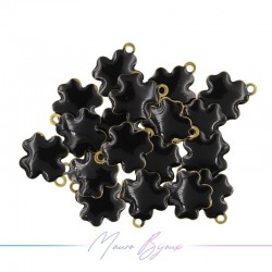 Ciondoli in Ottone Smaltato Quadrifogli 12x10mm