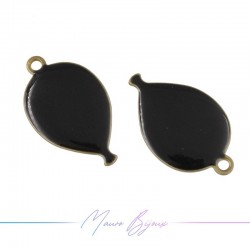 Clover Enamelled Brass Pendant 12x10mm