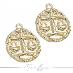 Charms in Brass Horoscope Libra 14.5x17mm