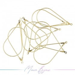 Hook Earrings Brass Drop Gold 45.5x24.5mm