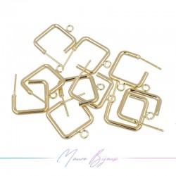 Monachelle in Ottone Quadrati con Anellino Dorato