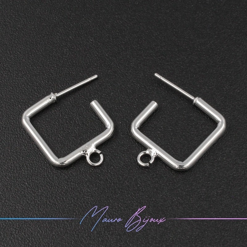 Monachelle in Ottone Quadrati con Anellino Argento