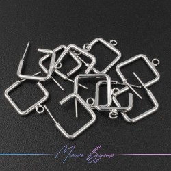 Monachelle in Ottone Quadrati con Anellino Argento