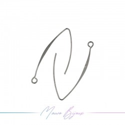 Hook Earrings Brass Drop Gun Metal