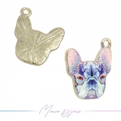 Ciondoli in Ottone Smaltati Cane Blu 16x18.5mm