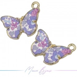 Japanese Doll Charms Enamelled Brass Pendant Lilla 15x20mm