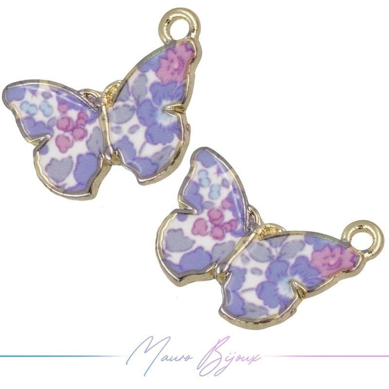 Japanese Doll Charms Enamelled Brass Pendant Lilla 15x20mm