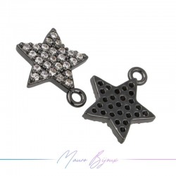 Ciondoli Stella in Ottone con Zirconi Oro Rosa 12.7x10.4mm