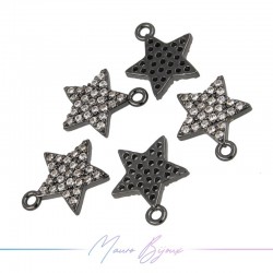 Ciondoli Stella in Ottone con Zirconi Oro Rosa 12.7x10.4mm