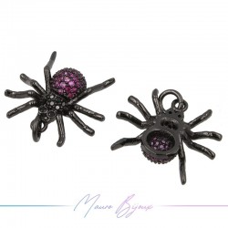 Ciondoli Ragni in Ottone con Zirconi Canna Fucile 17.4x18.9mm