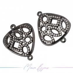 Ciondoli Triangolo in Ottone con Zirconi Canna Fucile 23.3x18mm