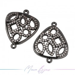 Ciondoli Triangolo in Ottone con Zirconi Canna Fucile 23.3x18mm